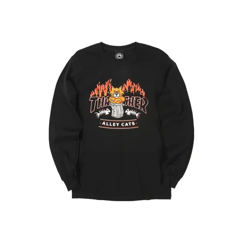 Thrasher Черная Унисекс Футболка