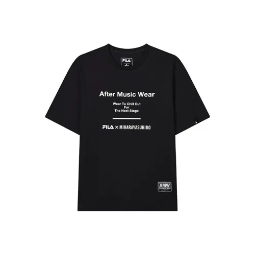FILA MIHARA YASUHIRO Collaboration Collection Глубокий черный Мужские T-рубашки