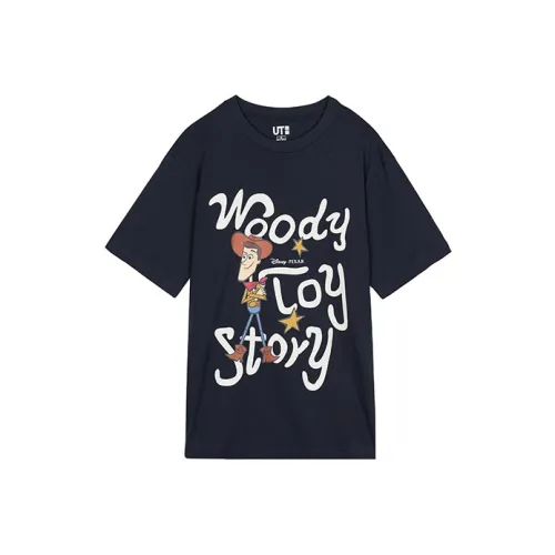 UNIQLO Темно-синяя унисекс футболка