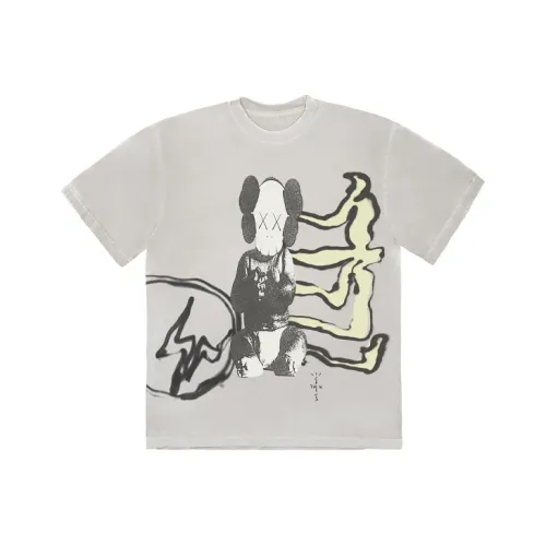 Travis Scott x KAWS совместный бренд X Fragment Design футболка унисекс белая