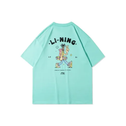 LINING Скейтборд T-Shirt Мужская Светлый Нефритовый Зеленый