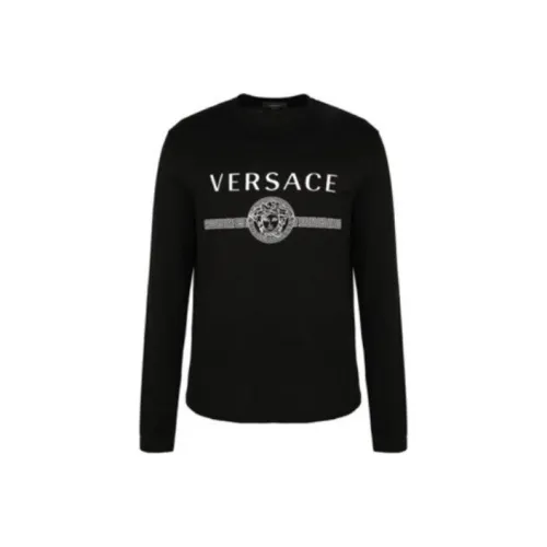 VERSACE Мужские черные T-рубашки
