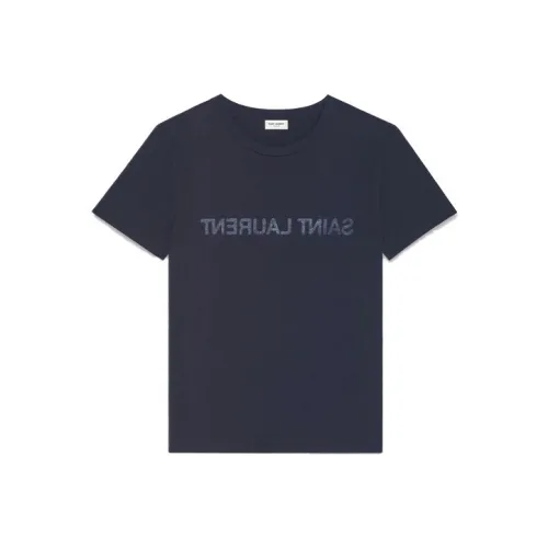 SAINT LAURENT T-рубашка мужская темно-синяя