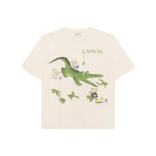 Lanvin Бежево-желтые Мужские T-рубашки