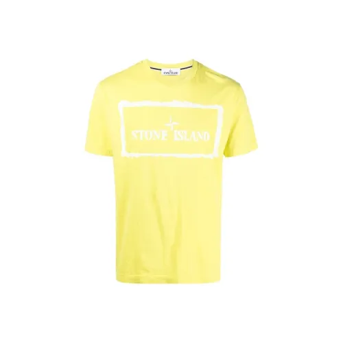 Stone Island Желтая Мужская Футболка