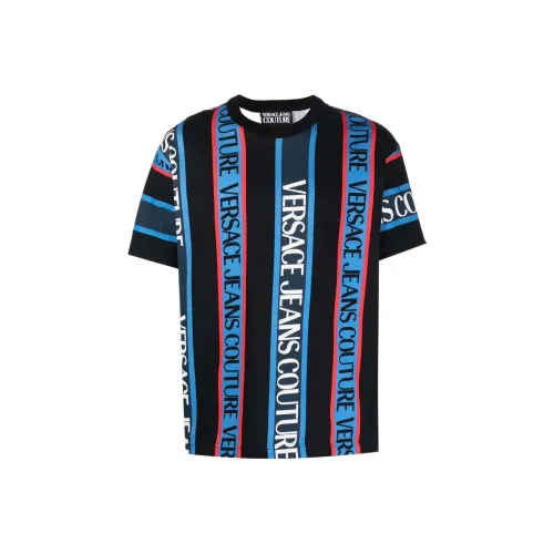 VERSACE JEANS COUTURE Мужские черные футболки