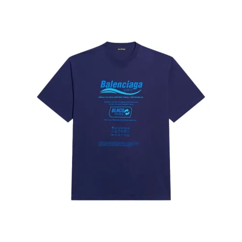 Balenciaga Темно-синие мужские футболки T