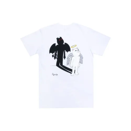 RIPNDIP совместная брендированная белая мужская футболка