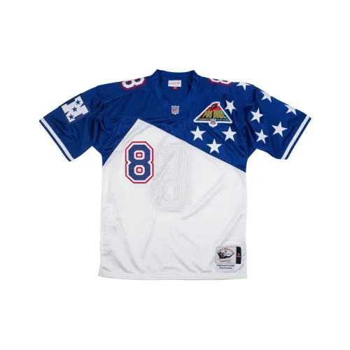 MITCHELL NESS T-Shirt Мужской Синий Белый