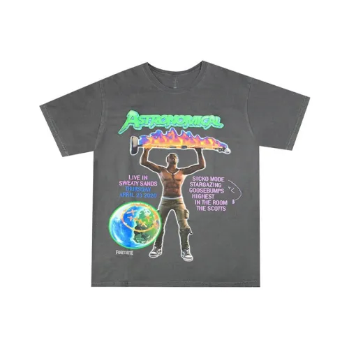 TRAVIS SCOTT Графитовые Унисекс Футболки