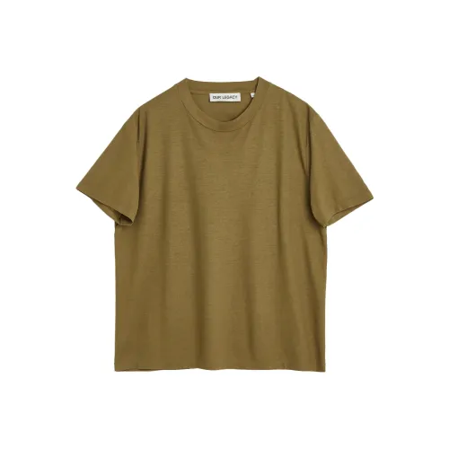 OUR LEGACY Коричневый Мужской T-Рубашки