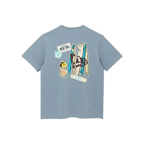 New Era SS22 T-Shirt Унисекс Серый Синий