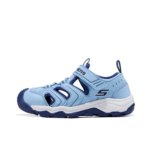 Skechers Kids противоскользящие устойчивые к истиранию дышащие сандалии светло-синие для детей