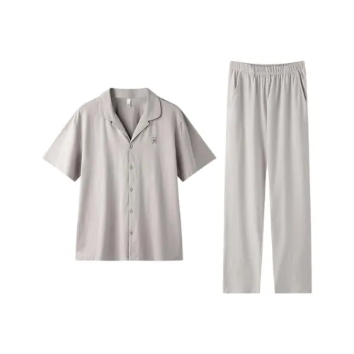 ZAO FU NIAO Пижамный комплект Мужской Звездный Серый