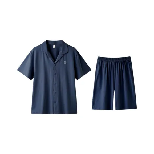 ZAO FU NIAO Пижамный комплект Мужской Темно-синий