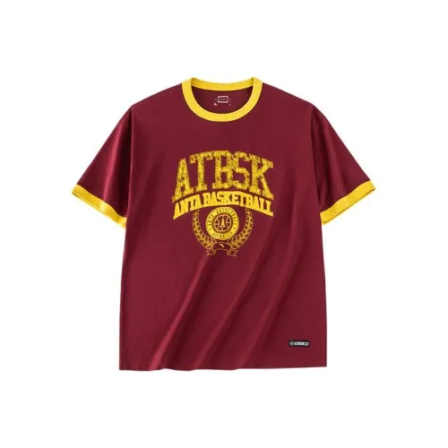 ANTA T-Shirt Мужской Темно-розовый Красный