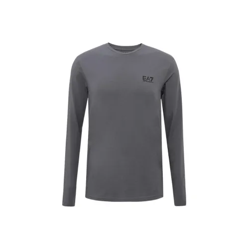EMPORIO ARMANI EA7 T Рубашка Мужская Серого цвета