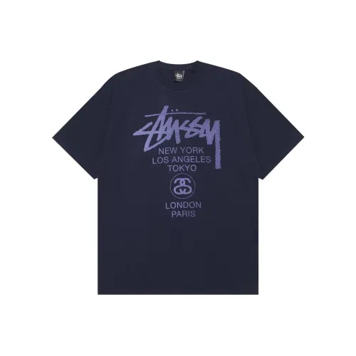 Stussy World Cruise Series Черная Унисекс Футболка