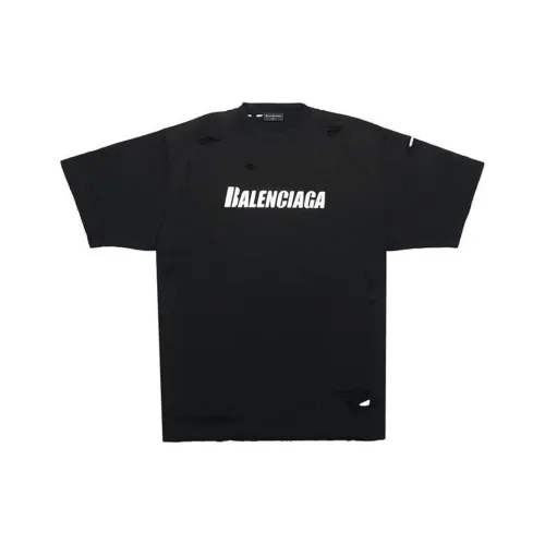 Balenciaga Кепки T Рубашка Обычный крой Мужской Черный