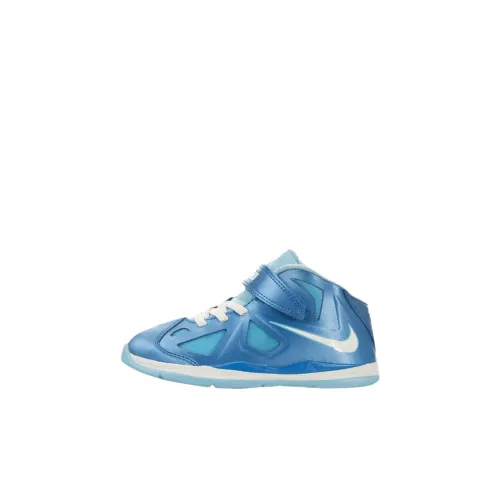 nike Lebron 10 Противоскользящая Устойчивая к истиранию MID Топ Обувь для малышей Синий Для младенцев и малышей