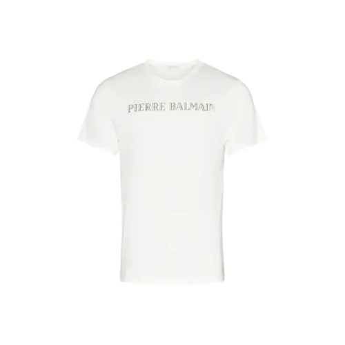 BALMAIN Белая Мужская T-рубашка