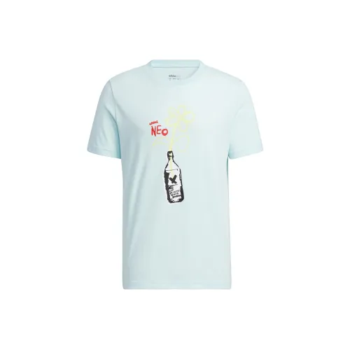 ADIDAS NEO T Рубашка Мужская Мятно-Зеленая