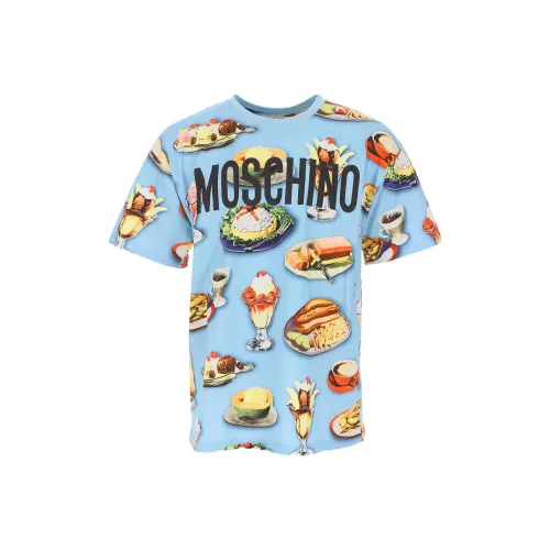 MOSCHINO Мужские синие футболки