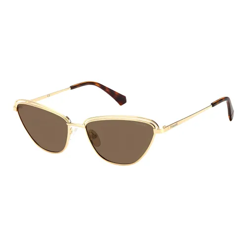 Polaroid Металл Квадрат Солнцезащитные очки Женские Золотой