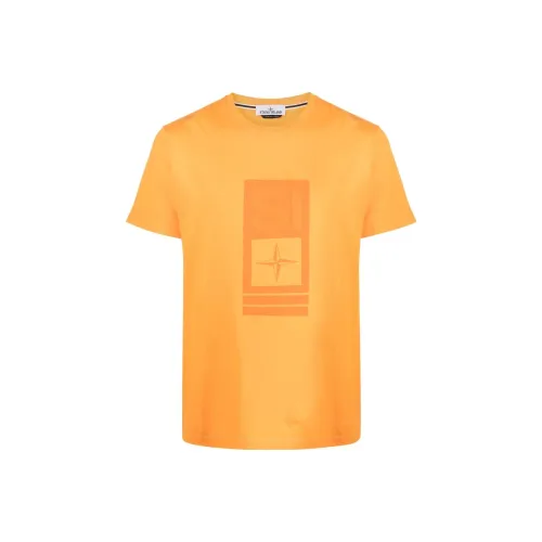 Stone Island Желтая Мужская Футболка