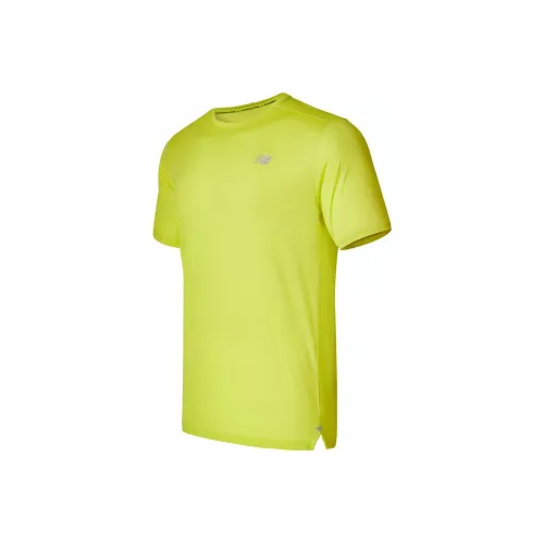 New Balance совместный бренд Неоновый зеленый Мужская футболка с коротким рукавом