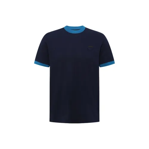 PRADA Темно-синие мужские футболки T