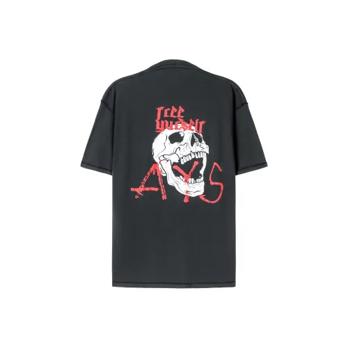 Askyurself Промытый черный Унисекс Футболка