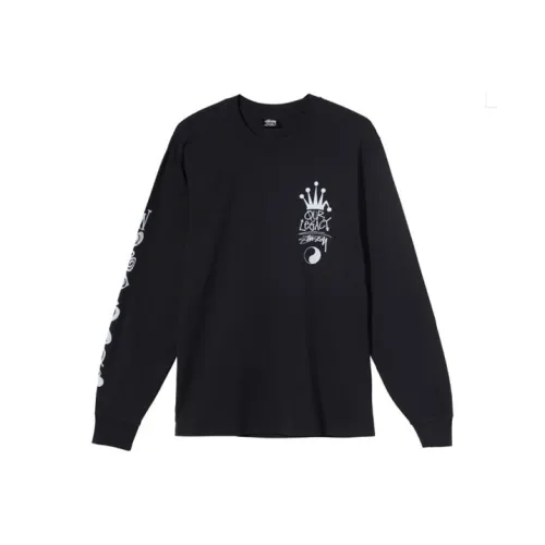 Stussy Черная Унисекс Футболка