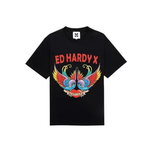 ED HARDY X Черная унисекс футболка