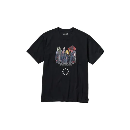 UNIQLO x Naruto SS23 Черная унисекс футболка