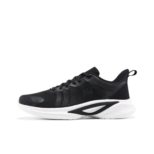 361° Износостойкий Дышащий Легкий Низкий Топ Спринт Беговые кроссовки Мужской Черный