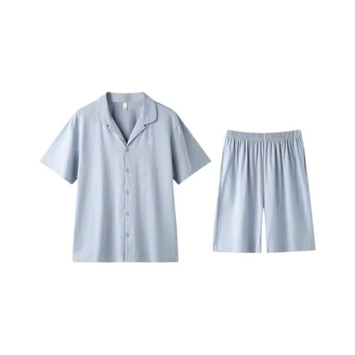 ZAO FU NIAO Пижамный комплект Мужской Aqua Blue