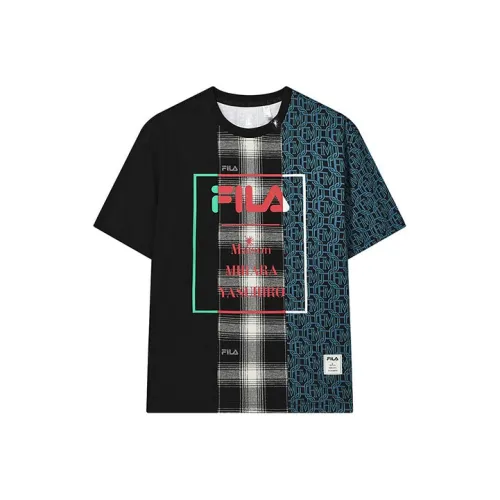 FILA MIHARA YASUHIRO Collaboration Collection Глубокий черный Мужские T-рубашки