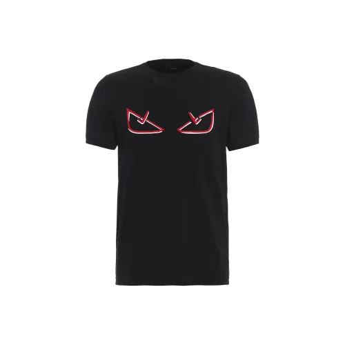 FENDI Мужские черные T-рубашки