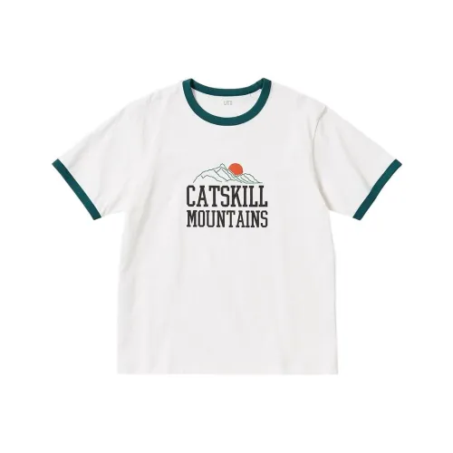 UNIQLO SS22 Стандартная T-рубашка Унисекс Белая