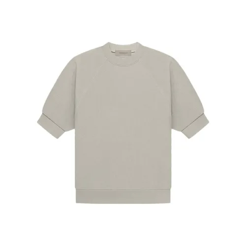 Fear Of God Essentials SS23 SS Waffle Свитшот Следы T Рубашка Мужской Тюлений серый
