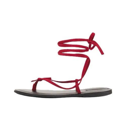THE ROW Плоская подошва Узел one Ремень Сандалии Женские Красный