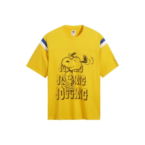 Levi's X PEANUTS Рукав с оборванным плечом T-рубашка Мужская Желтая