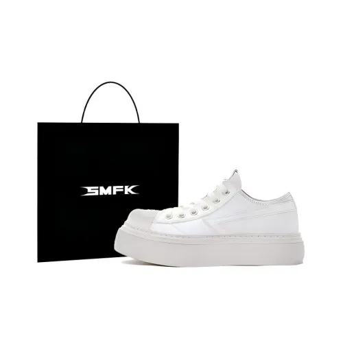 SMFK Low Топ Кеды Женские Снежно-горный Белый