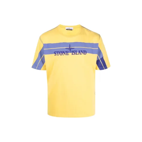 Stone Island Желтая Мужская Футболка