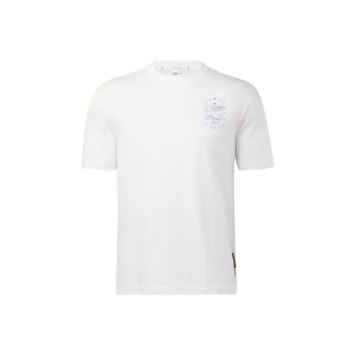 Reebok совместная белая мужская футболка с коротким рукавом