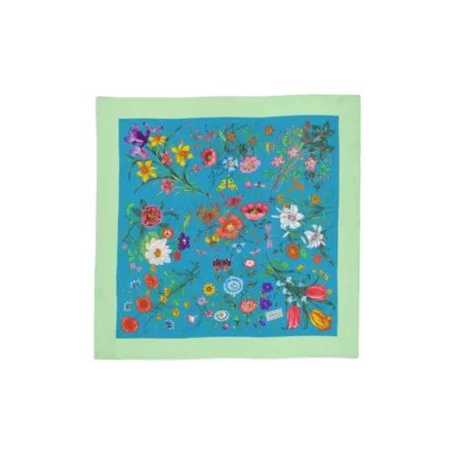 GUCCI Шелк Шелковые шарфы для женщин Синий