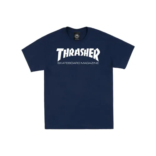 Thrasher Морской Синий Мужская Футболка