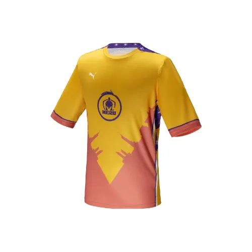 PUMA Freesia Синий/Желтый Мужская Футболка