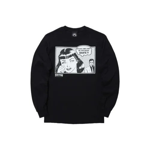 Thrasher Черная Унисекс Футболка